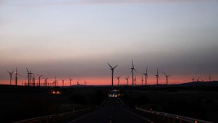 Campo de energia eólica na Europa