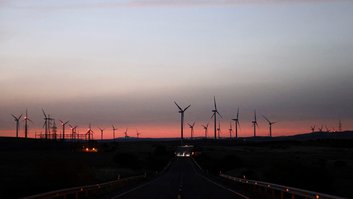Campo de energia eólica na Europa
