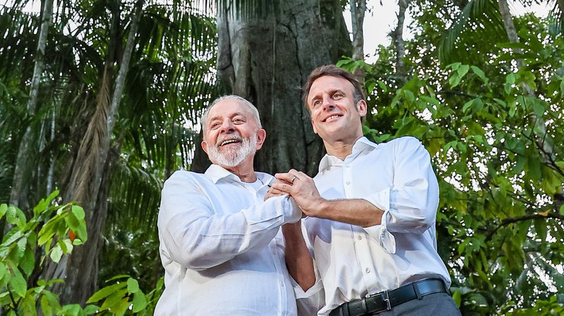 Lula e Macron no Brasil