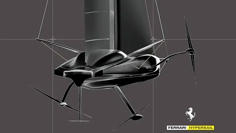 Design do iate Hypersail - Foto: reprodução/ferrari