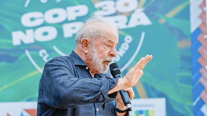 Presidente Luiz Inácio Lula da Silva (PT) durante discurso sobre a COP30 - Foto: Ricardo Stuckert
