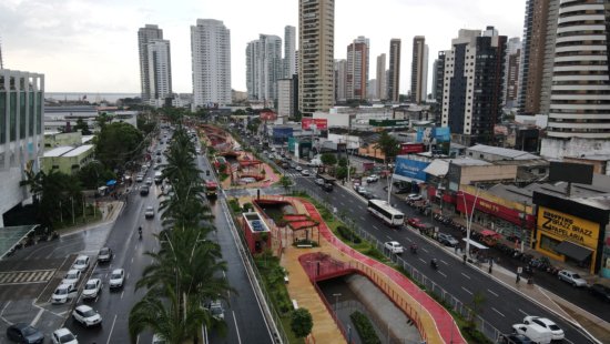 Imagem de drone da cidade de Belém, que receberá a COP30 02/10/2025 REUTERS/Anderson Coelho