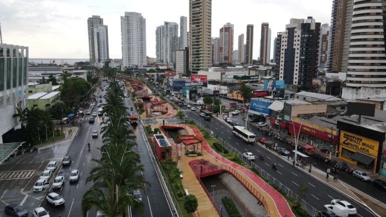 Imagem de drone da cidade de Belém, que receberá a COP30 02/10/2025 REUTERS/Anderson Coelho