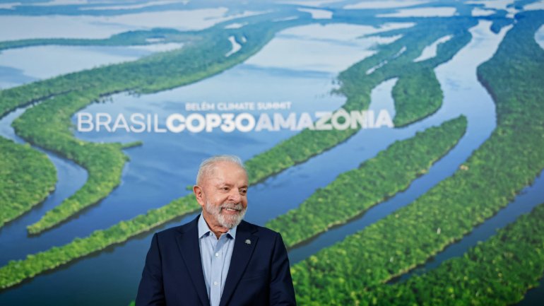 Presidente Luiz Inácio Lula da Silva durante a recepção oficial dos Chefes de Delegação da Cúpula do Clima (COP30)